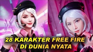 28 KARAKTER ASLI FF DI DUNIA NYATA 😱 | 💯 % MIRIP