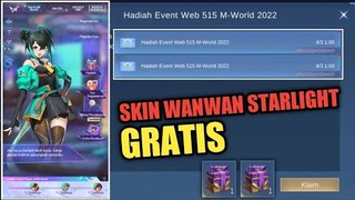 PLAYER GRATISAN MASUK !! BISA DAPETIN SKIN WANWAN STARLIGHT GRATIS ! EVENT 515 M-WORLD