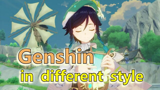 Genshin in different style