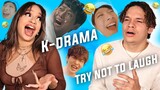 TRY NOT TO LAUGH - KDRAMA EDITION | Waleska & Efra react