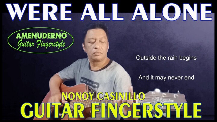 We're all alone guitar fingerstyle