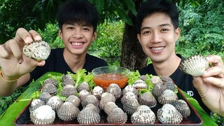 ชวนน้องกินหอยแครงยักษ์!!  ตัวใหญ่สดพร้อมนํ้าจิ้มเด็ด เห็นแล้วนํ้าลายไหล..