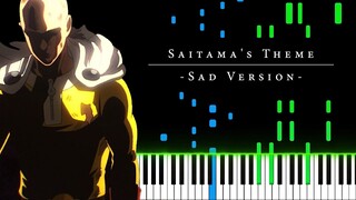 Saitama's Theme (Sad Ver.) - One Punch Man OST [Piano Tutorial]