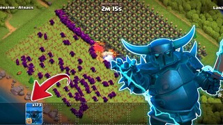 500 Super P.E.K.K.A vs Hidden Tesla (Clash of Clans)