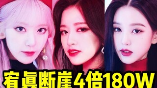 宥真这场真实爆了！180W还断层130W+樱花珉周实现反超 12只都涨幅不停且踩赞比也都超好的非主打啊 这场出圈真的值得哒！！IZ*ONE❤