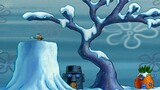 Squidward menghibur dirinya dengan melakukan adu bola salju dan membangun bunker begitu tinggi sehin