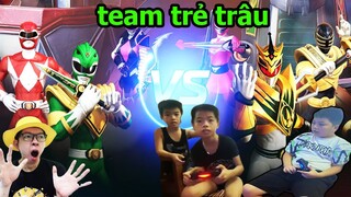 Siêu Nhân Đại Chiến Tui Đối Đầu Với Team Trẻ Trâu Với Siêu Nhân Đỏ Power rangers battle for the grid