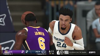 NBA2K22 FULL GAME HIGHLIGHTS LAKERS VS GRIZZLIES I NBA Regular Season I  December 9, 2021