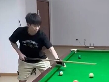 Back in China, Wang Chuqin enjoys playing billiards. But during a live session, one shot completely 