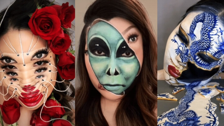 นี่มันจะเรียกว่าแต่งหน้าได้ยังไง นี่มันเอฟเฟกต์ทำมือชัดๆเลยนะ