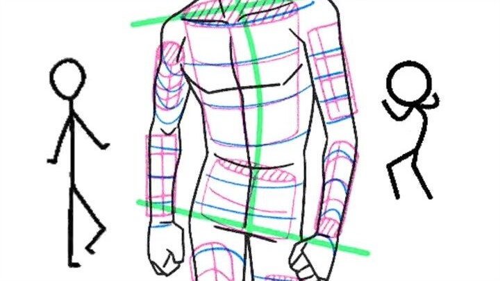 【Kawaiisensei】Cara Menggambar Stickman Tubuh Manusia