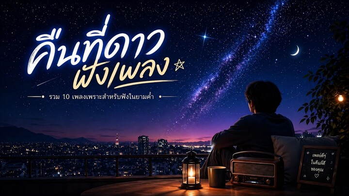 คืนที่ดาวฟังเพลง | อัลบั้มเต็ม (Full Album) ฟังยาวต่อเนื่อง 10 เพลง" 🎧✨