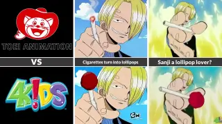 Comparison how 4Kids change One Piece romance dawn arc CTTO