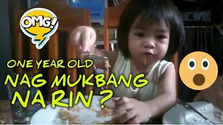 MUKBANG - Aling Maliit lagi Nanonod nang mukbang gumaya at nag mukbang narin (1year old)