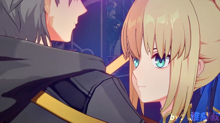 临走前约大家来酒吧喝一杯，也和我的servant（saber）再舞最后一曲。#崩坏星穹铁道 #因为太阳将要毁伤 #星穹铁道Fate联动 #saber