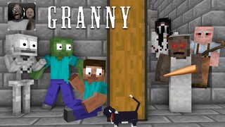 Monster School : All Granny Challenge - Minecraft Animation