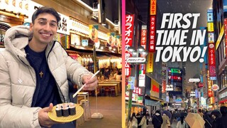 EXPLORING TOKYO, JAPAN - I Couldn’t Believe This | Snowfall In Shibuya | Trying Japanese Food