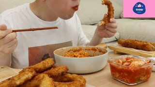 Mukbang thịt heo chiên giòn phần 4 #anngon