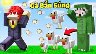 Minecraft Bedwars Sở Hữu Gà Bắn Súng Siêu Vip * KHANGG Troll Noob Team Và Cái Kết ??