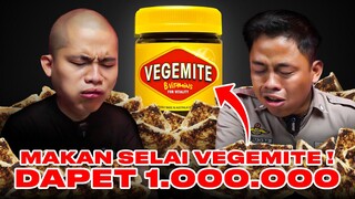 CHALLENGE SATPAM RANDOM! MAKAN SELAI VEGEMITE BAU CONGEK!?