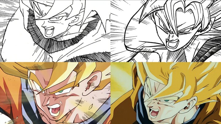 [Dragon Ball Animation] Super Saiyan Goku Sprint: Comparison of Art Styles by Different Artists