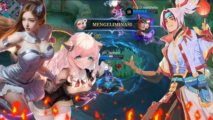 🔞Gawat 2 VS 1!!! Zilong Mengering 🥵