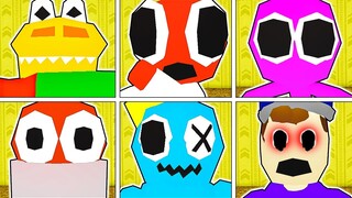 ROBLOX *NEW* ESCAPE BACKROOMS MORPHS! (CRAZY RAINBOW FRIENDS UPDATE!)