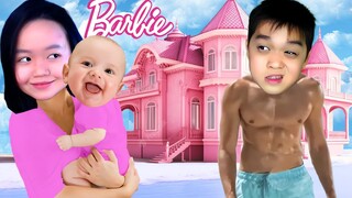 OMG!! MOMON & ATUN BUAT ISTANA BARBIE YANG INDAH DI ROBLOX ft @BANGJBLOX  | ROBLOX