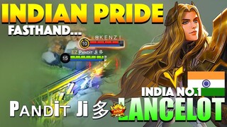 Indian No.1 Lancelot Insane FastHand Gameplay! | Top Global Lancelot Gameplay By Pᴀɴᴅiᴛ Ji 多 ~ MLBB