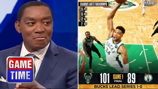 NBA GameTime reacts to Giannis dropped a triple-double to lead the Bucks to the Game 1 victory