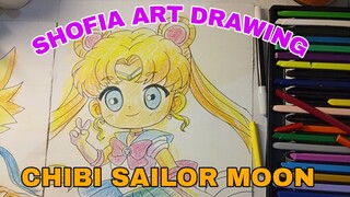 menggambar chibi sailor moon imutnyaaa💛💛💛💛💛