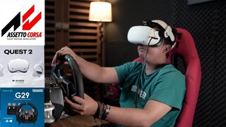 Pro Racer Playing Asetto Corsa with Racing Simulator + Logitech G29 + VR Oculust 2 - Tretan Gaming