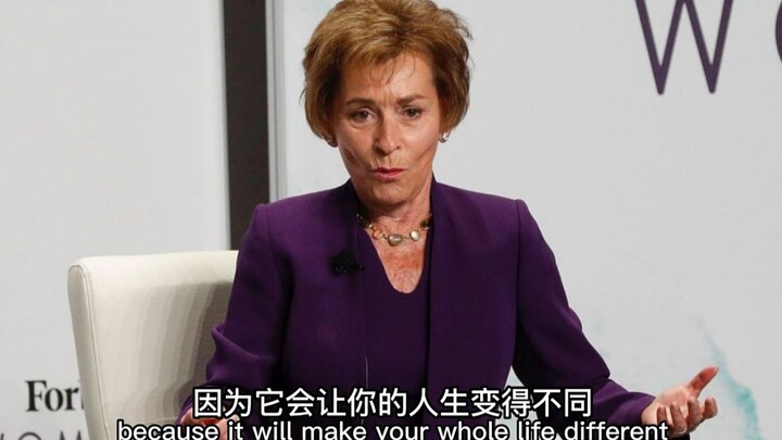 القاضية جودي: عليك أن تجد من تحب، الأمر لا يتعلق بالعمر.