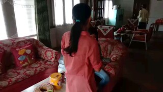 lebaran umi bermaaf-maafan bersama marlyna ,Dani dan abang