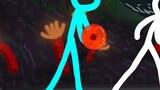 (Face jumping warning!) Stickman VS Green Fish Head [Stickman Episode 5]: Sticky Cave