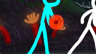 (คำเตือนหน้ากระโจน!) Stickman VS หัวปลาเขียว [Stickman ตอนที่ 5]: Sticky Cave