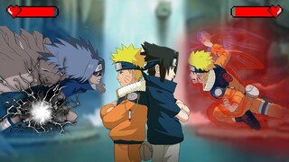 NARUTO 1 TAIL VS SASUKE CURSED MODE FULL POWER | Anime Mugen