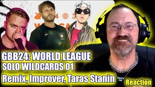 Grand Beatbox Battle 2024 - Solo Wildcards 01 - Remix, Improver & Taras Stanin - Reaction