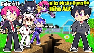 HIHA GÀI BẪY HIHA PHAKE ĐẾN LÀNG HIHA AUT TRONG MINECRAFT*HIHA FAKE VS HIHA AUT 🤣🥰
