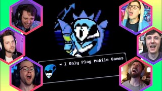 Gamers React to : Queen Only Plays Mobile Games [Deltarune chapter 2]