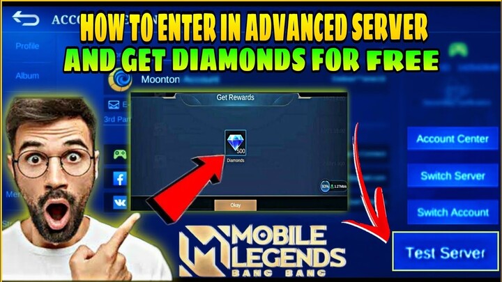 How To Enter In Advanced Server And Get Diamonds For Free | Free Diamonds Mobile Legends 2022 LEGIT