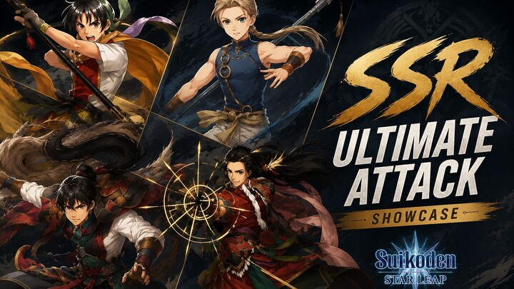 Showcase Ultimate Attack Semua SSR 🔥 Patch 1.1 | Suikoden STAR LEAP Mobile Japan