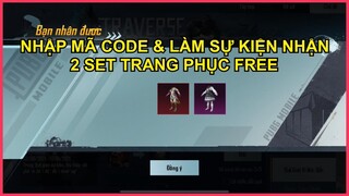 NHẬP MÃ CODE MỜI VÀ LÀM SỰ KIỆN NHẬN NGAY 2 SET TRANG PHỤC FREE CỰC DỄ DÀNG || PUBG MOBILE