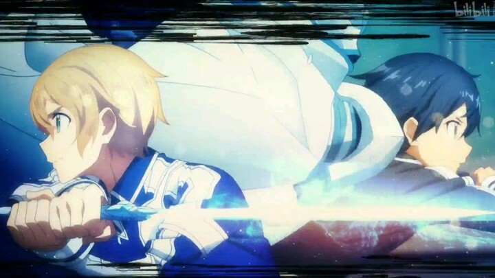 Hand-drawn OP for [Sword Art Online: Alicization] that took a whole day to create.
