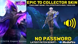 Gusion Epic To Collector Skin Script No Password - Fixed Full Sound & Full Effects | MLBB