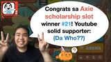 21st axie scholarship winner from Cavite!