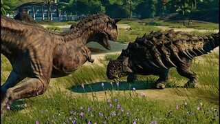 Carnotaurus vs Ankylosaurus, Crichtonsaurus, Nodosaurus, Sauropelta & Polacanthus (4K 60FPS)