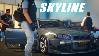 MODIF SKYLINE GTR R34 GANTI VELG TE37 - GTA V ROLEPLAY