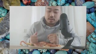 ASMR Eating Sounds - Leberkase, Minced Meat & Rice (Request)