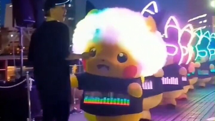 One sakura-themed Pikachu is already adorable—now imagine an entire squad of Pikachus walking toward